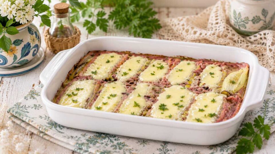 Cannelloni di polpo con porro filante