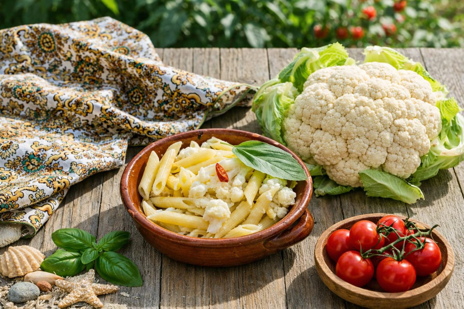 Pasta con cavolfiore aglio olio e peperoncino