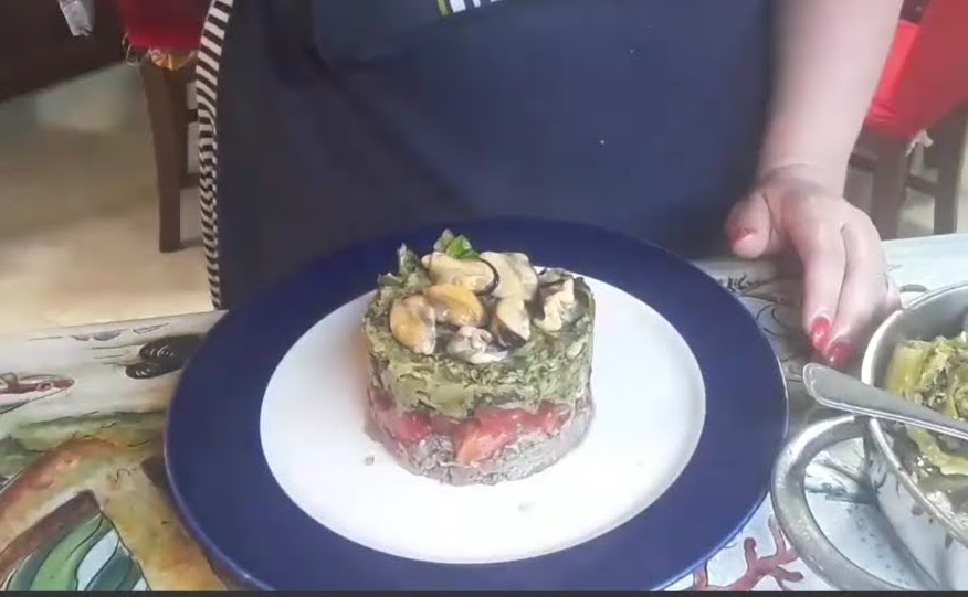 Torretta di Ventresca di Tonno con Broccoli e Cozze