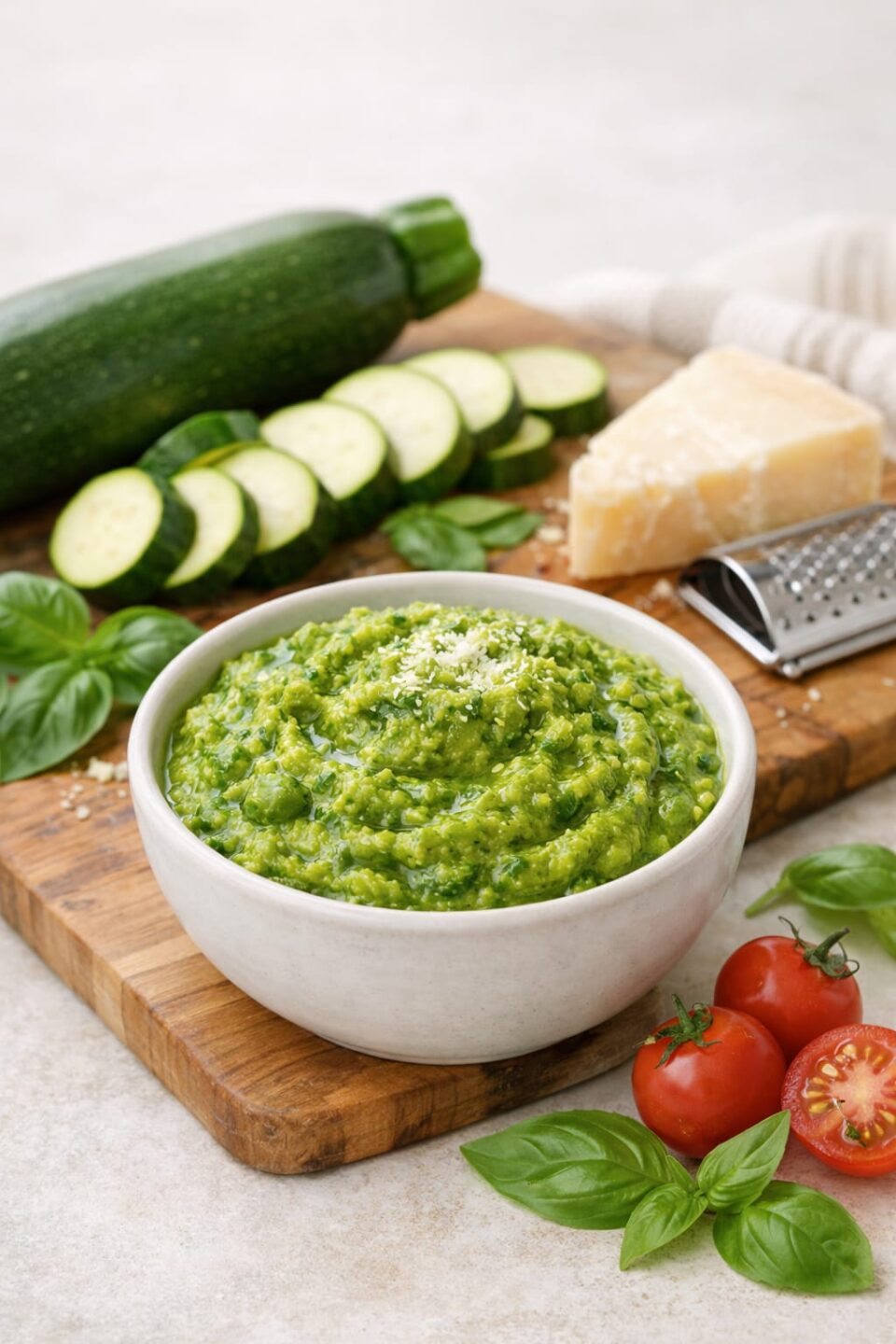 Pesto di zucchine crude light