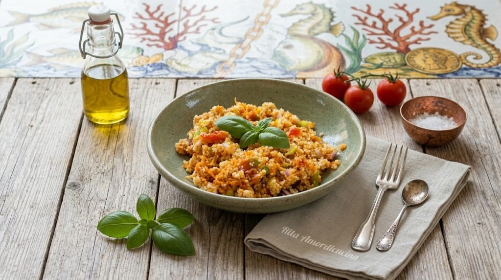 Couscous veloce con verdure crude