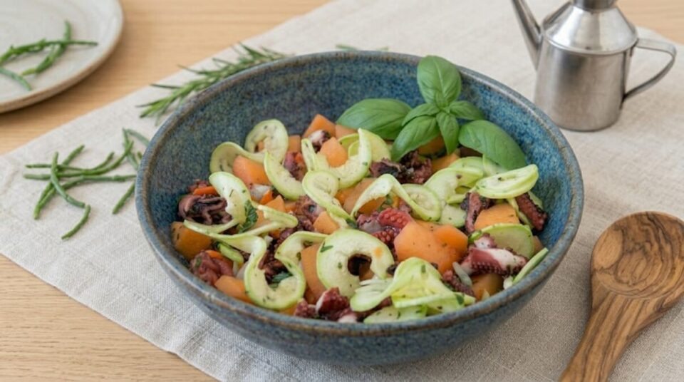 Insalata di polpo con patate dolci 