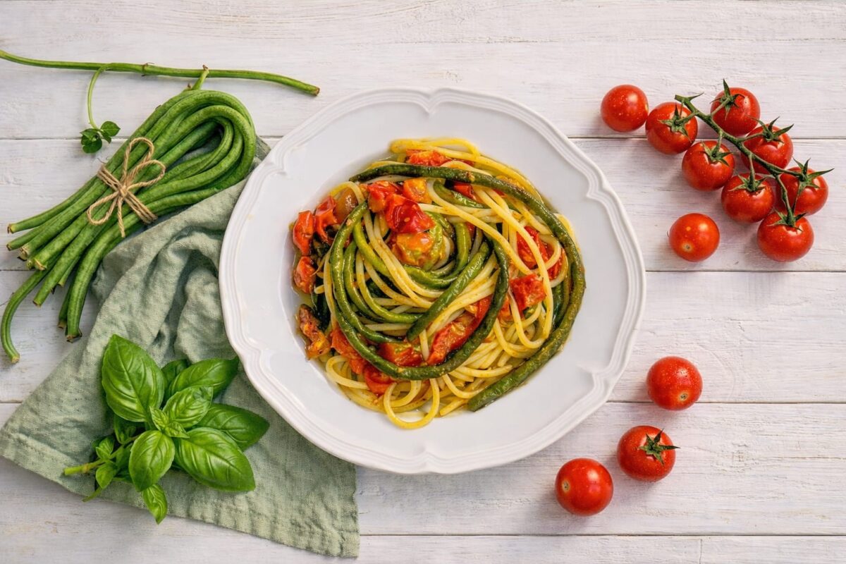 Fagiolini serpente o Paesanella con la pasta