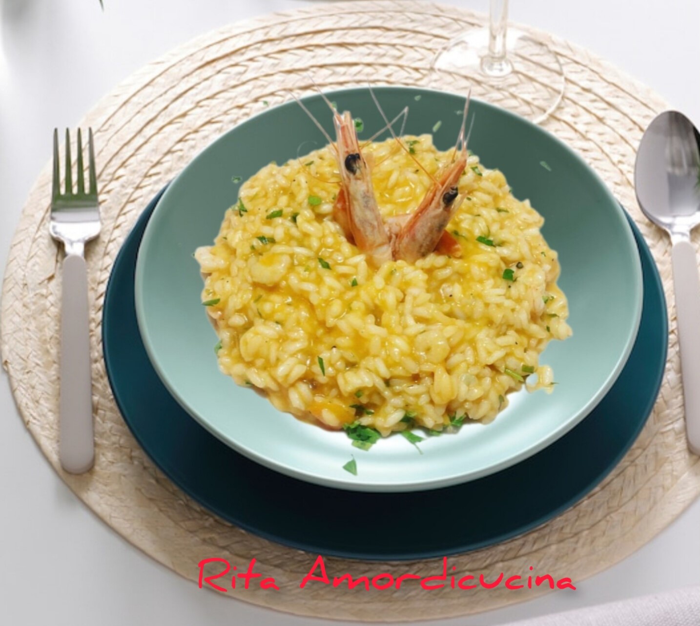 Risotto con Fumetto di gamberoni di Mazara Rita Amordicucina