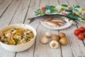 Spaghetti cremosi con luccio di mare o barracuda