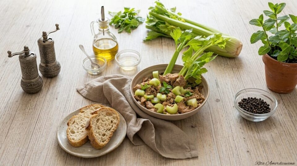 L'insalata di tonno fresco ai profumi mediterranei