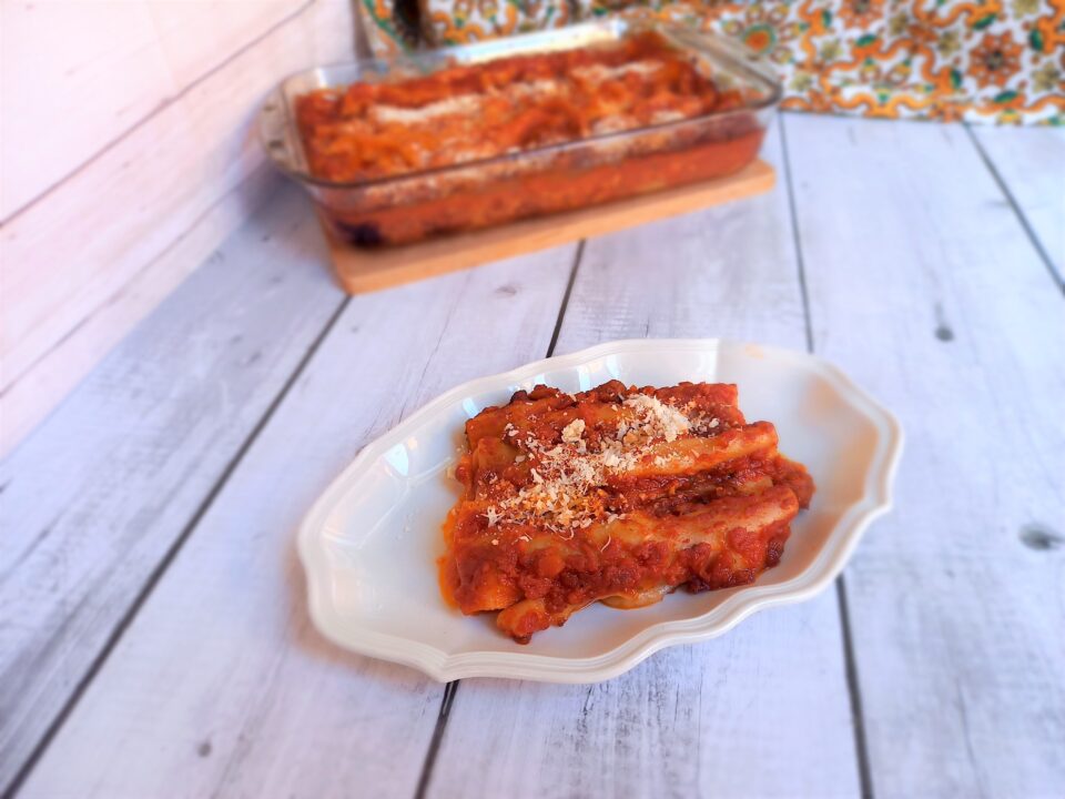 I cannelloni ripieni di salsiccia Siciliana