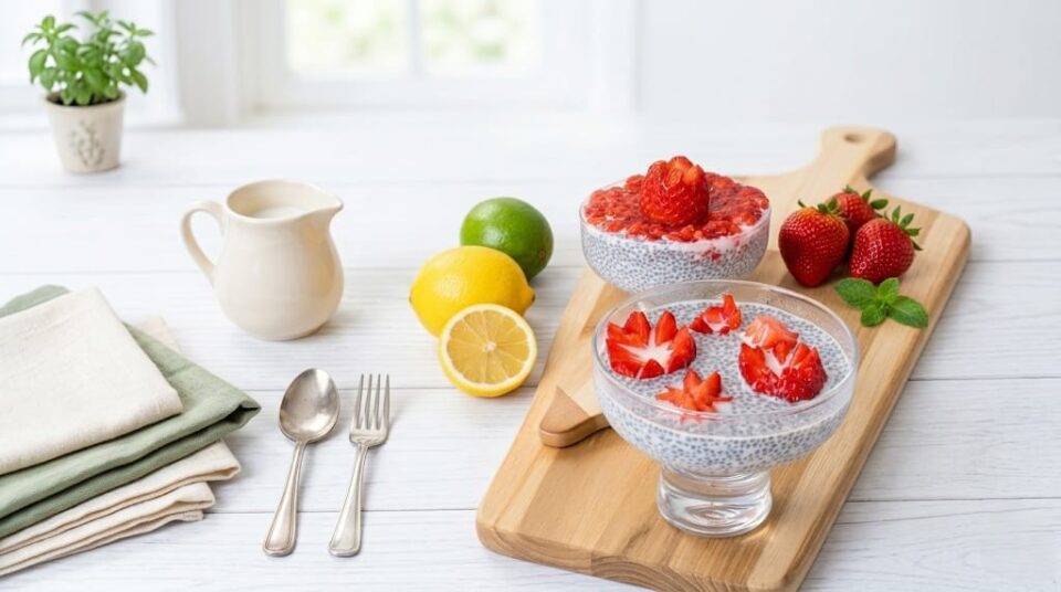 Chia pudding alle fragole