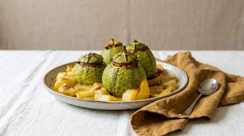 Le zucchine tonde ripiene ricetta vegetariana