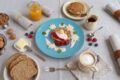 Pancake integrali con crema di ricotta alle fragole