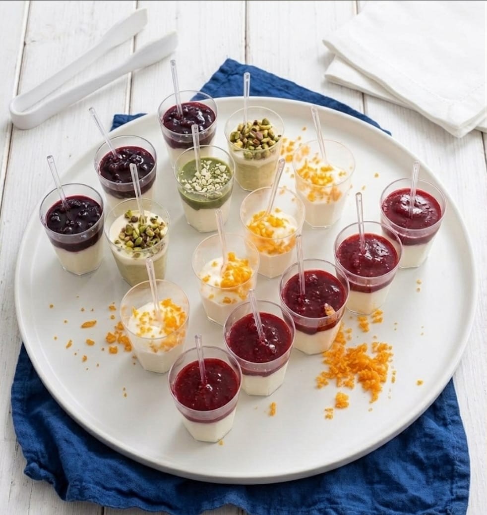 Mini cheesecake alla frutta light da buffet