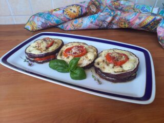 Millefoglie di melanzane e mozzarella ligth