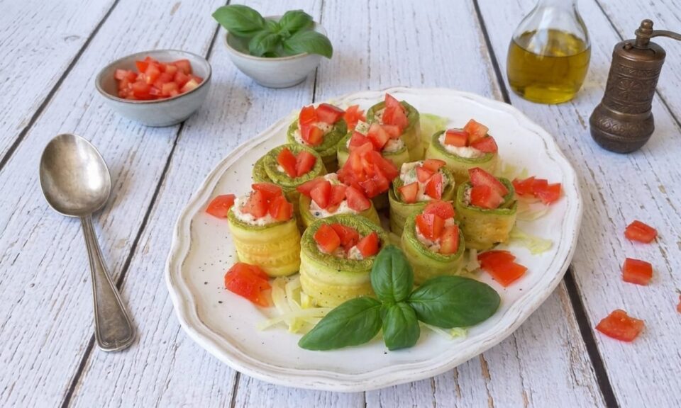 Rotolini di zucchine con cuore cremoso