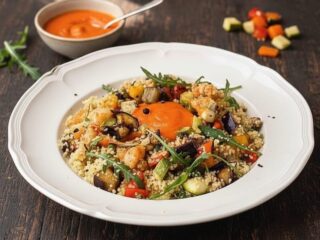 Couscous con verdure e salsa agrodolce
