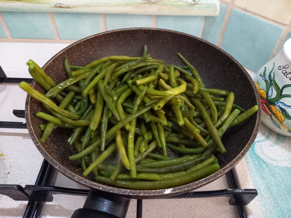 Fagiolini sabbiati alla siciliana