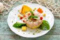Tartare di ricciola ananas e arance