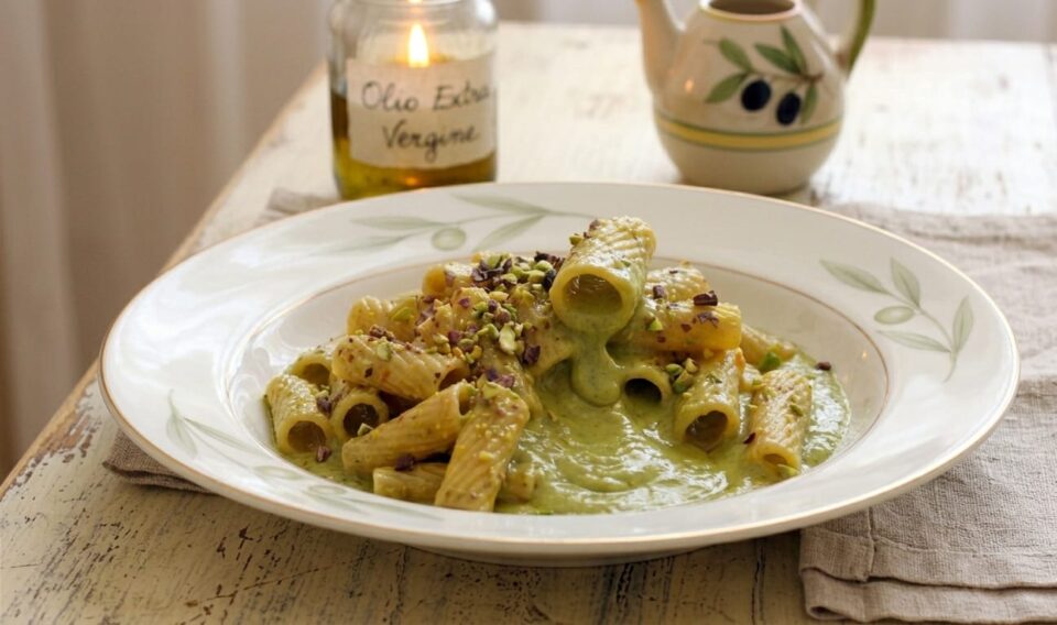 Pasta cremosa al pistacchio
