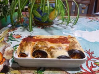 Doppiette di melanzane con spaghetti