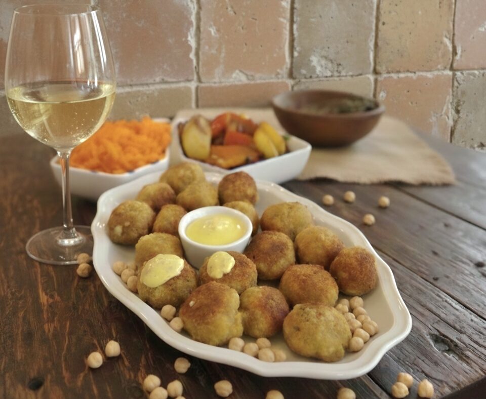 Polpette di ceci con salsa al curry