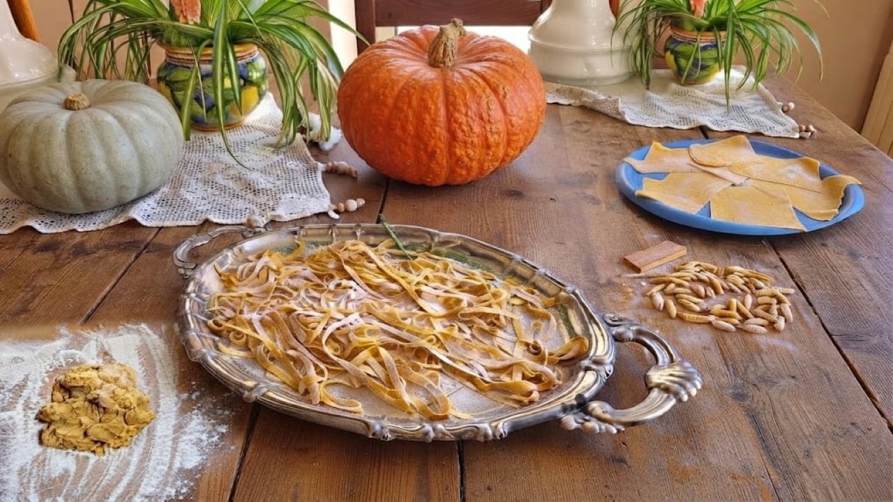 Pasta di zucca senza uova