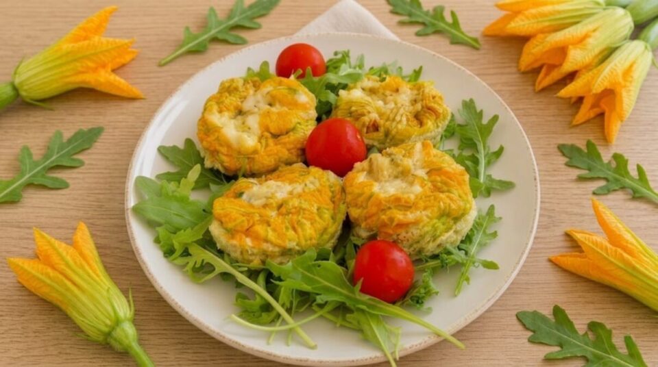 Fagottini ai fiori di zucca filanti alla siciliana