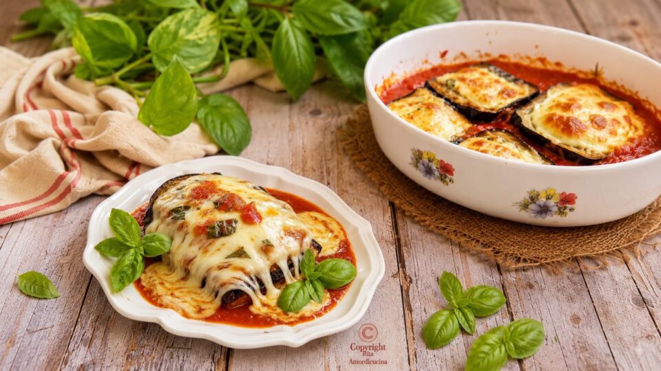 Fagottini di melanzane con mozzarella filante alla siciliana
