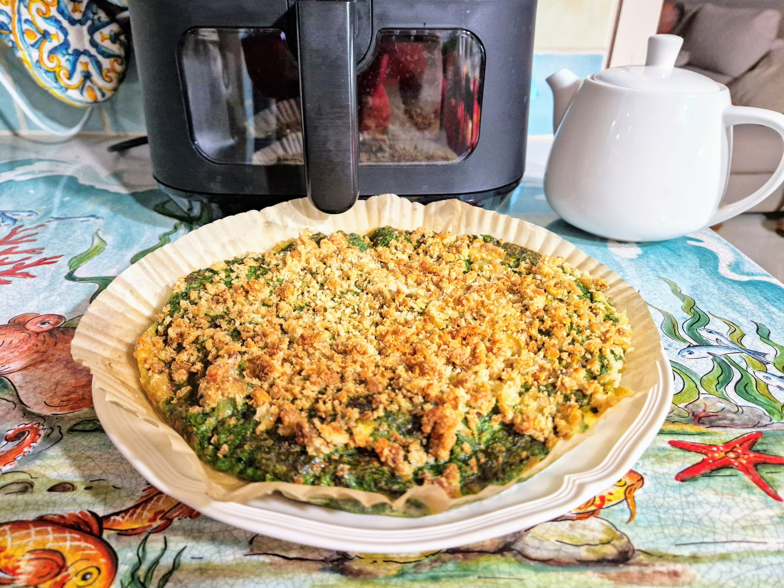 Tortino di spinaci in friggitrice ad aria - Le ricette di Rita Amordicucina