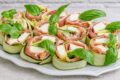 Girelle di zucchine prosciutto crudo e mozzarella