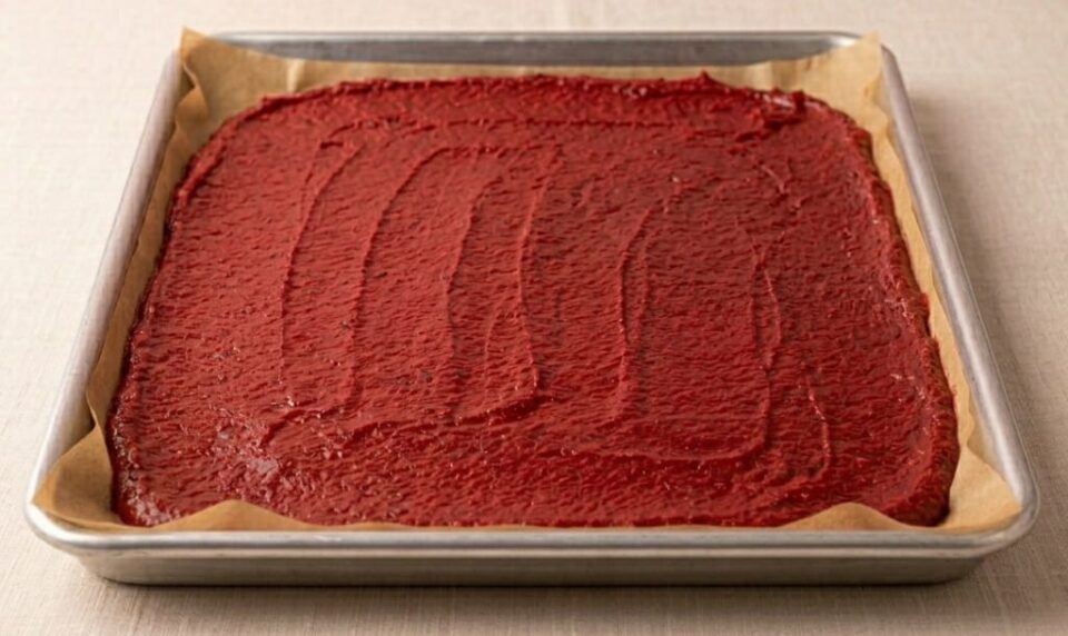 Rotolo red velvet con crema e fragole