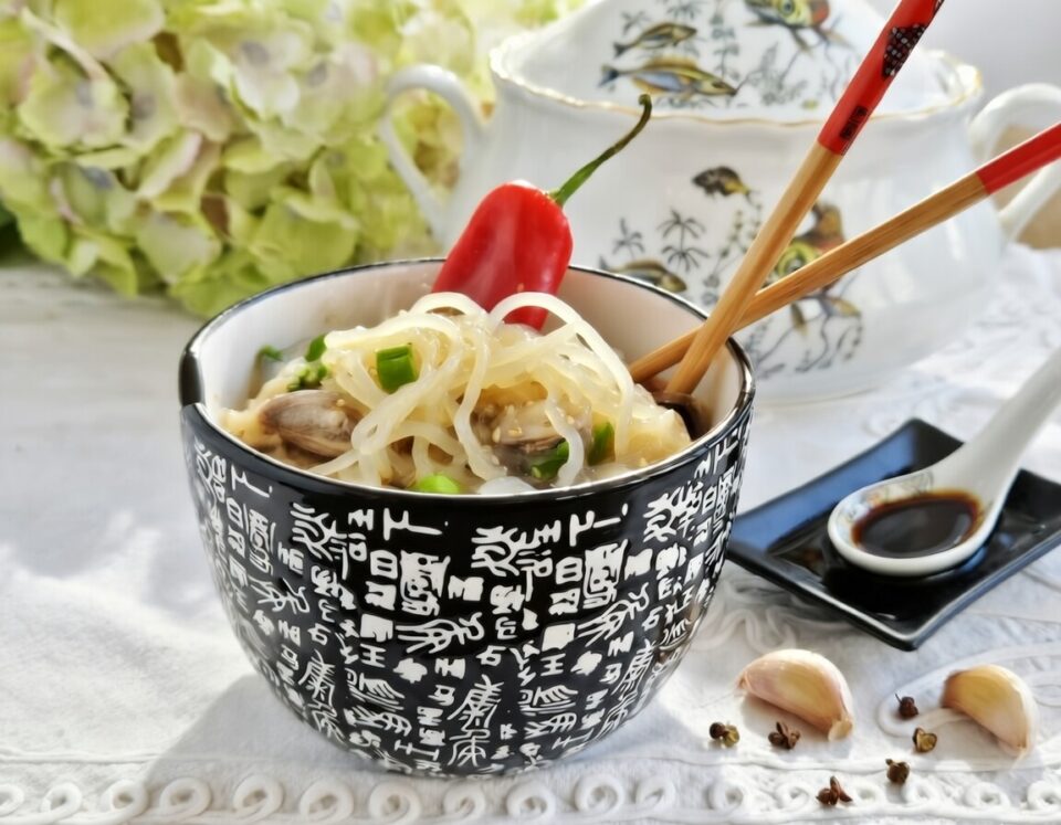 Spaghetti di kojac e frutti di mare
