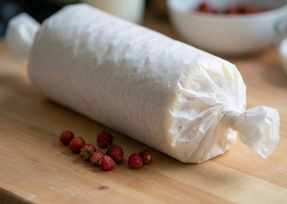Il rotolo fragole e panna