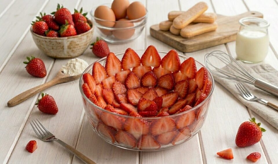 Zuccotto alle fragole e yogurt
