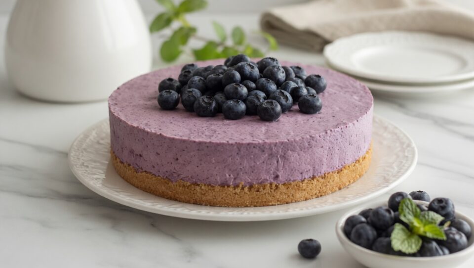 Semifreddo ai mirtilli cremoso vellutato e fresco