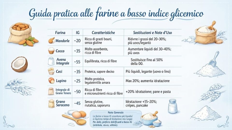 Come sostituire la farina bianca