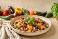 Quinoa croccante con verdure in agrodolce