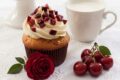 I muffin alle ciliegie con crema mousseline