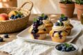 I muffin ai mirtilli con crema mousseline