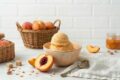 Gelato alla pesca senza gelatiera e con uova pastorizzate