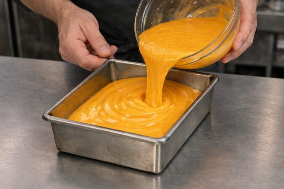 Gelato alla pesca senza gelatiera e con uova pastorizzate