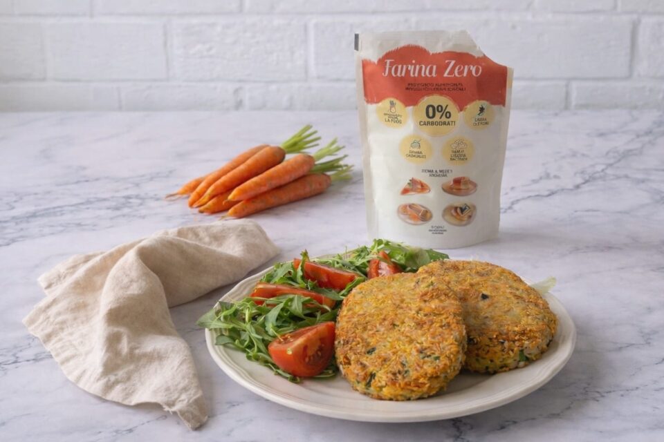 Cotolette di carote con farina e pane Nuvola Zero