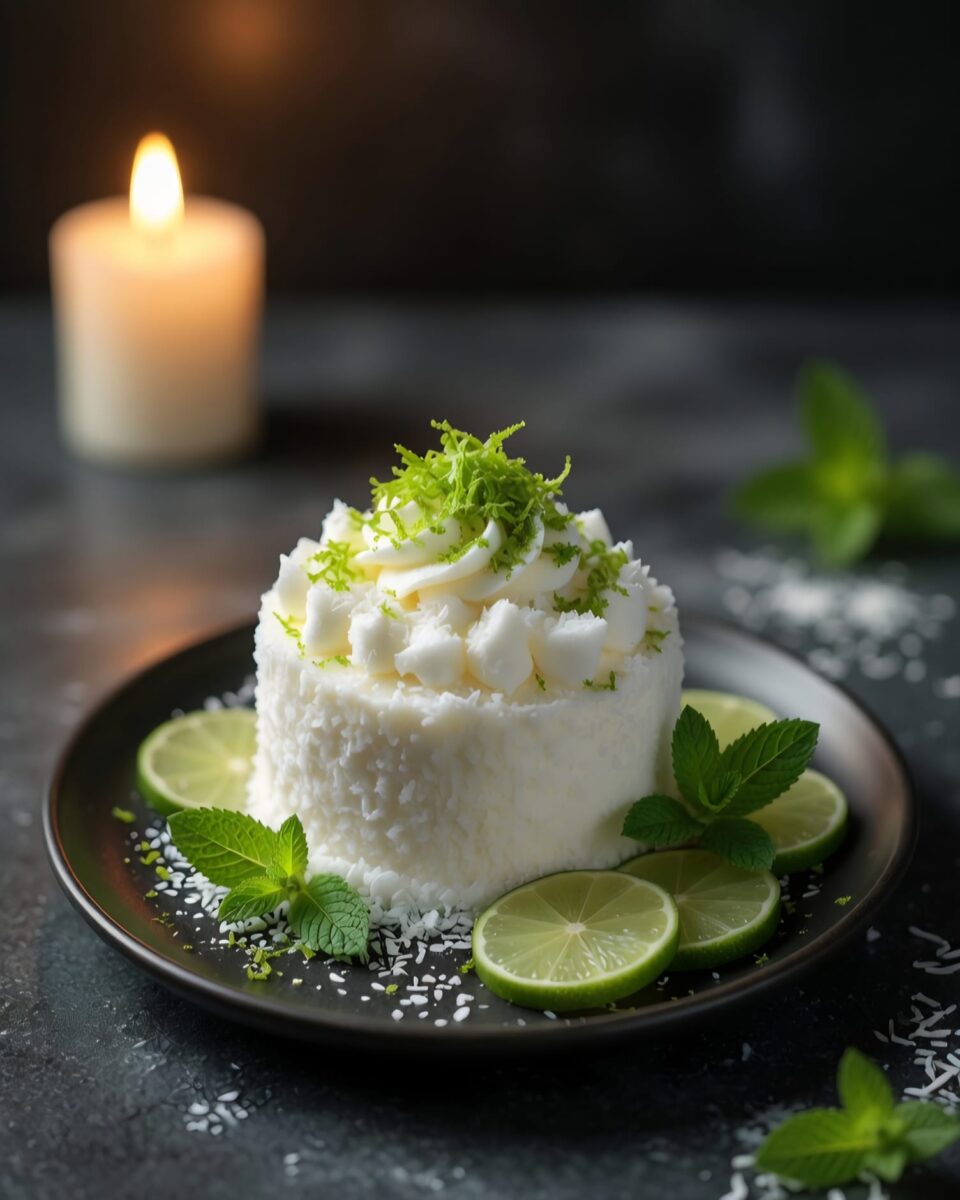 Semifreddo al cocco e al lime senza gelatiera