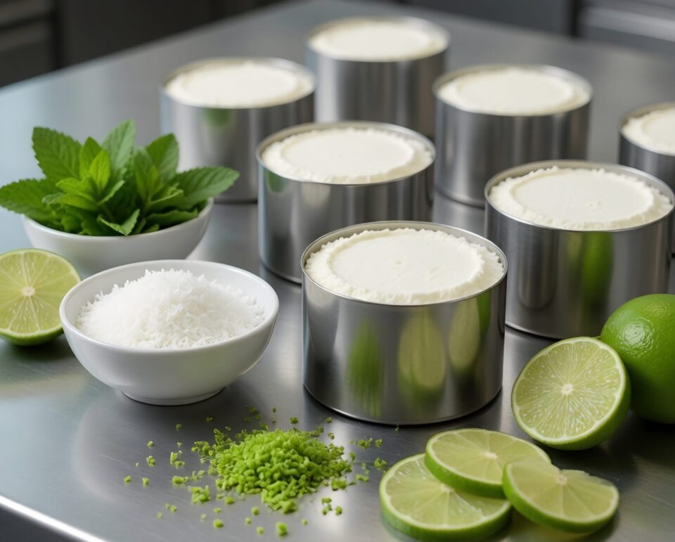 Semifreddo al cocco e al lime senza gelatiera