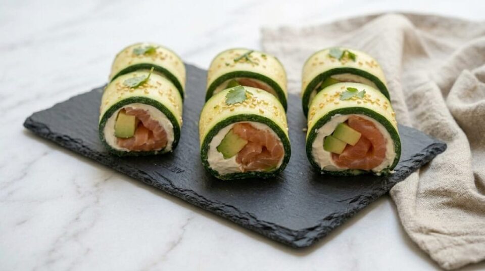 Involtini di zucchine con salmone