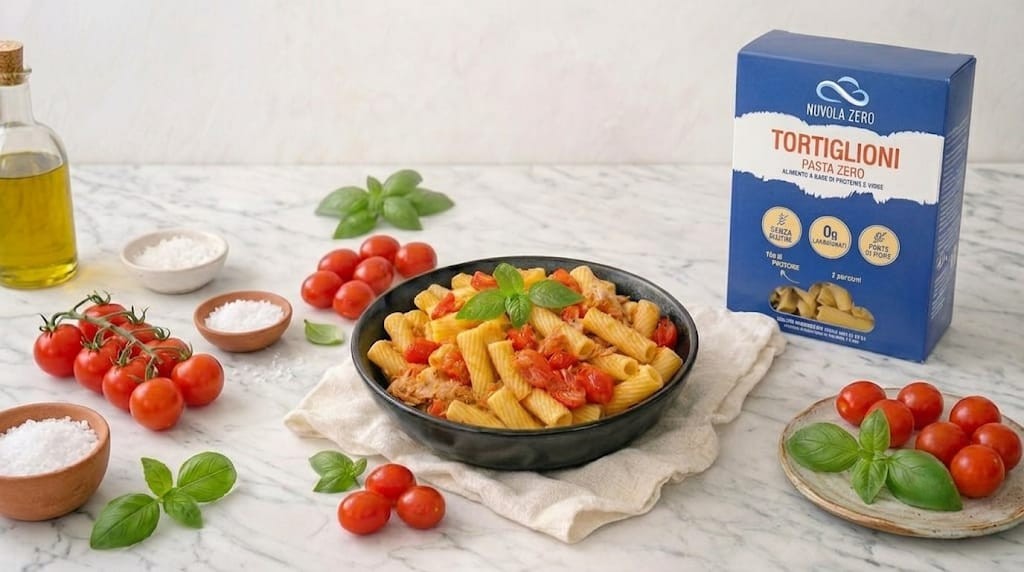 Tortiglioni Nuvola zero con pomodorini e tonno