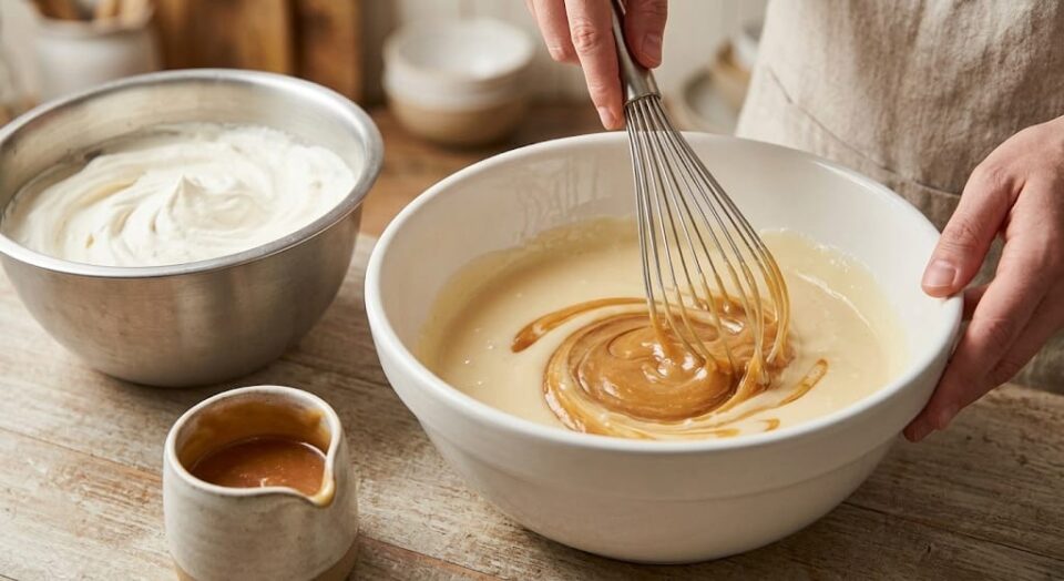 Gelato al caramello salato senza gelatiera