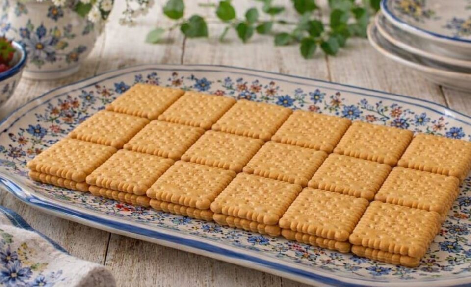 Mattonella di biscotti con crema e frutta