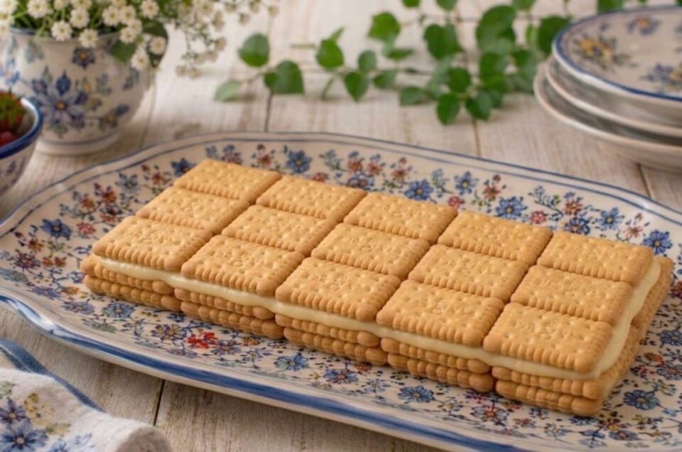 base per Mattonella di biscotti con crema e frutta