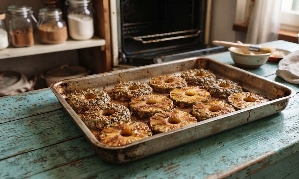 ananas arrostito in teglia