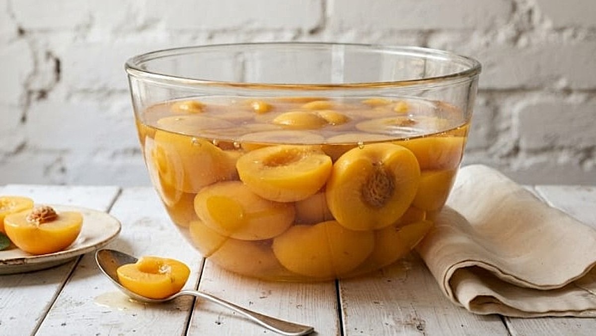 Come fare le pesche sciroppate fatte in casa