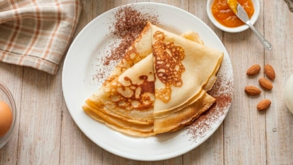 Crepe con farina di mandorle chetogeniche e gluten free